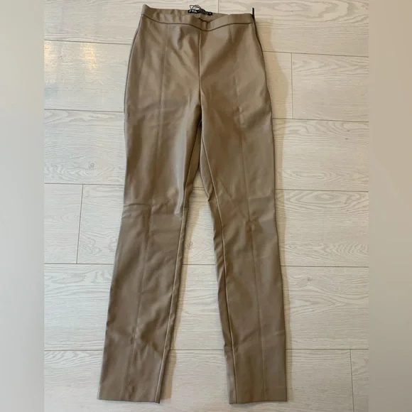 ZARA high-waisted leather leggings - Picture 4 of 6